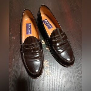 Vintage Ralph Lauren Women's Dark Brown Leather Loafers 7.5